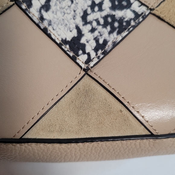 Coach F57510 Snake Patchwork Ava Tote In Beachwood Beige Gold Hardware - Picture 7 of 16